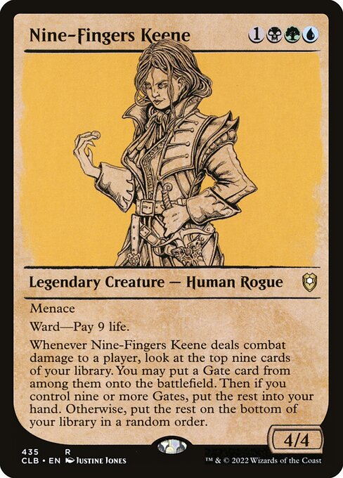 Nine-Fingers Keene (435) - SHOWCASE (Foil) - Commander Legends: Battle for Baldur's Gate - Game On