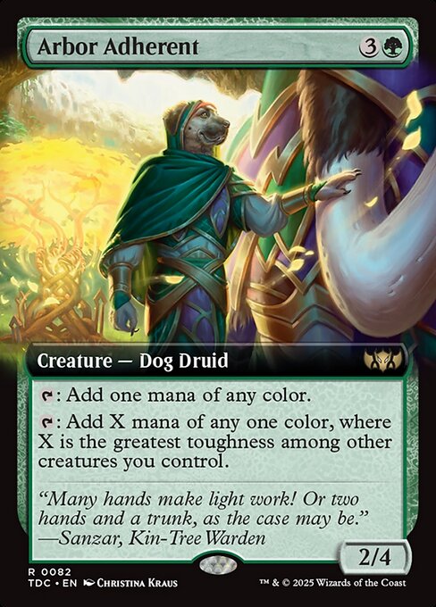 Arbor Adherent (82) - EXTENDED ART - Tarkir: Dragonstorm Commander - Game On