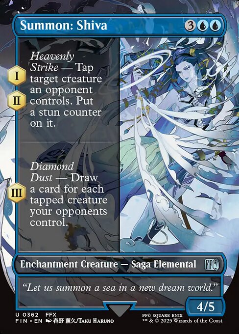 Summon: Shiva (362) - BORDERLESS - FULL ART (Foil) - Final Fantasy - Game On