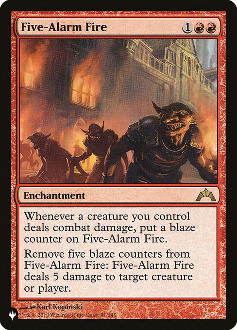 Five-Alarm Fire (GTC-91) - The List - Game On