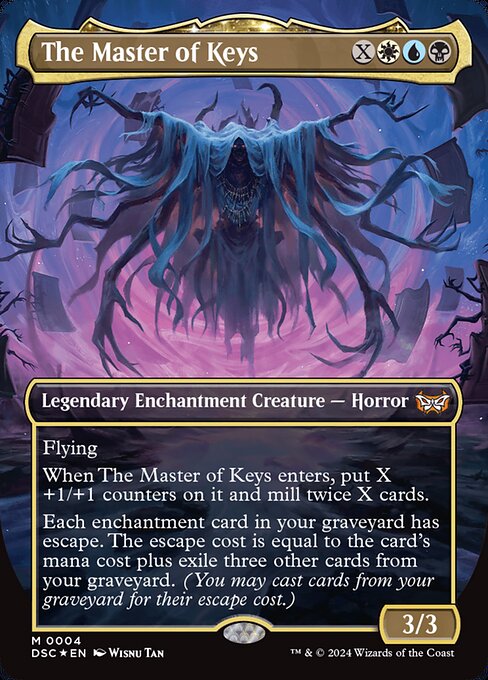 The Master of Keys (4) - BORDERLESS - FULL ART (Foil) - Duskmourn: House of Horror Commander - Game On