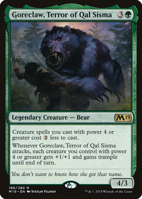 Goreclaw, Terror of Qal Sisma (186) (Foil) - Core Set 2019 - Game On