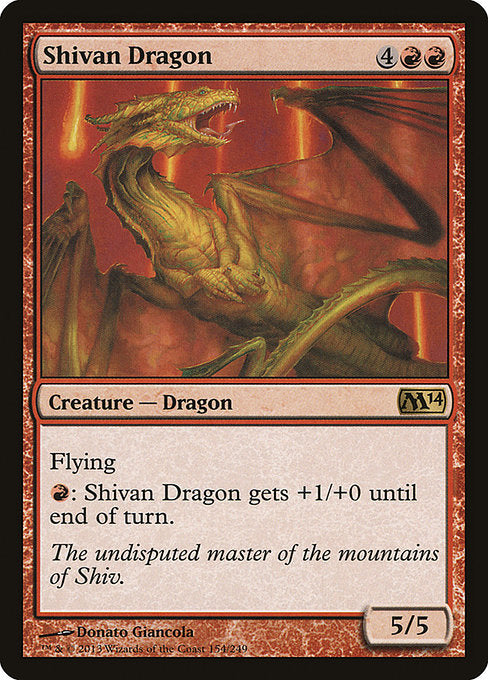 Shivan Dragon (154) (Foil) - Magic 2014 - Game On