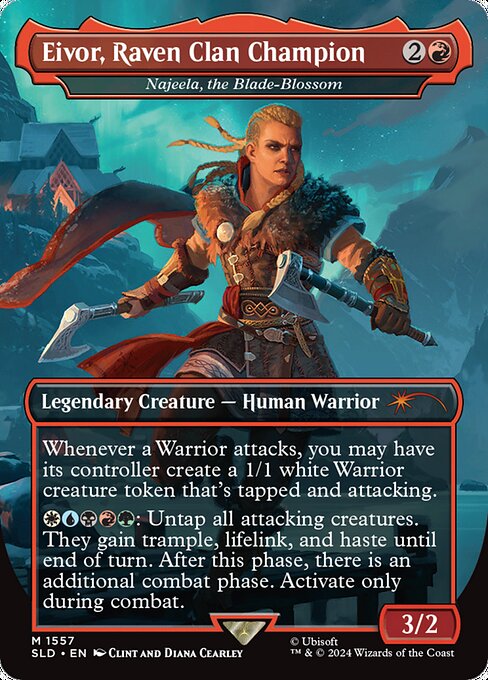 Najeela, the Blade-Blossom (1557) - BORDERLESS - FULL ART - Secret Lair Drop - Game On