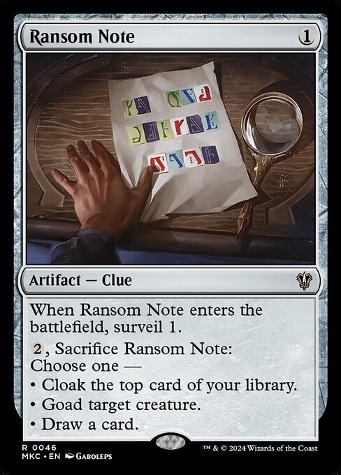 Ransom Note (46) - Murders at Karlov Manor Commander - Game On