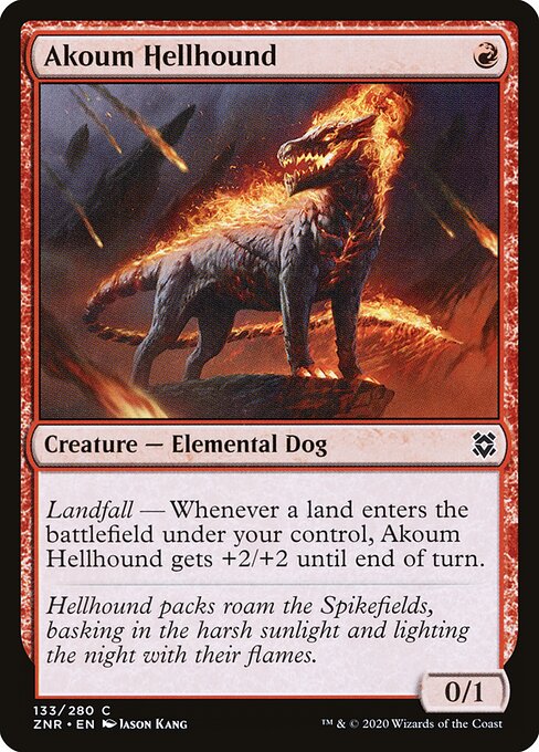 Akoum Hellhound (133) (Foil) - Zendikar Rising - Game On