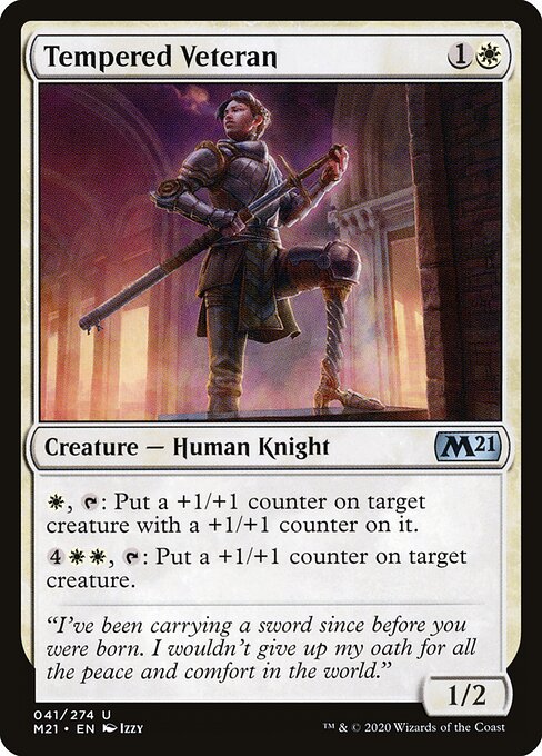 Tempered Veteran (41) - Core Set 2021 - Game On