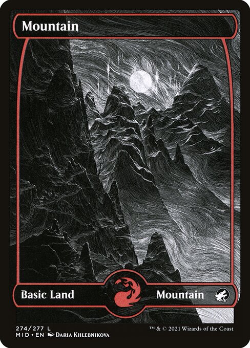 Mountain (274) - SHOWCASE - FULL ART (Foil) - Innistrad: Midnight Hunt - Game On
