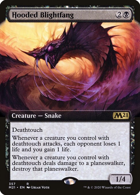 Hooded Blightfang (357) - EXTENDED ART - Core Set 2021 - Game On