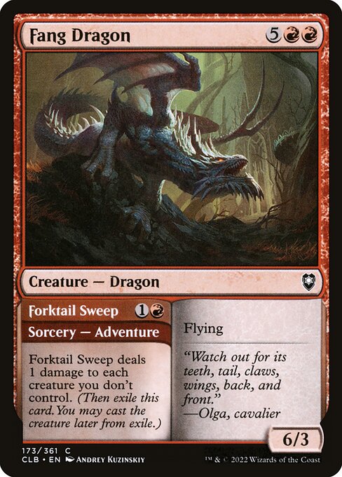 Fang Dragon // Forktail Sweep (173) - Commander Legends: Battle for Baldur's Gate - Game On