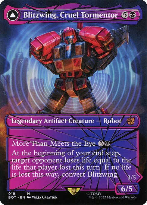 Blitzwing, Cruel Tormentor // Blitzwing, Adaptive Assailant (19) - BORDERLESS - FULL ART - Transformers - Game On