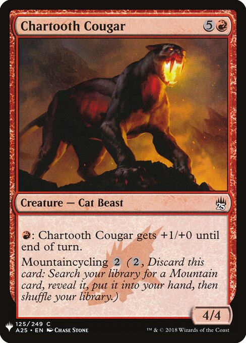 Chartooth Cougar (A25-125) - The List - Game On