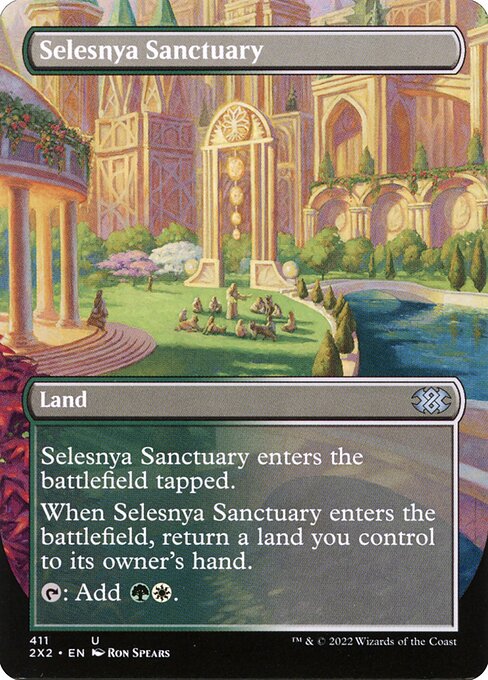 Selesnya Sanctuary (411) - BORDERLESS - FULL ART (Foil) - Double Masters 2022 - Game On