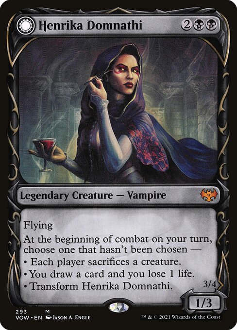 Henrika Domnathi // Henrika, Infernal Seer (293) - SHOWCASE - Innistrad: Crimson Vow - Game On