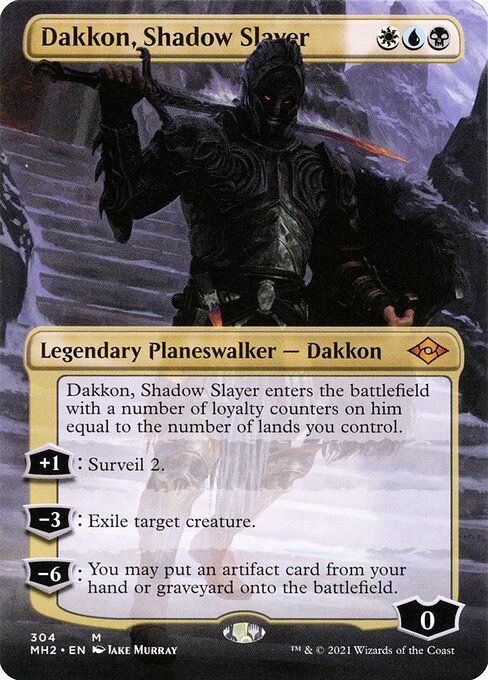 Dakkon, Shadow Slayer (304) - BORDERLESS - FULL ART - Modern Horizons 2 - Game On