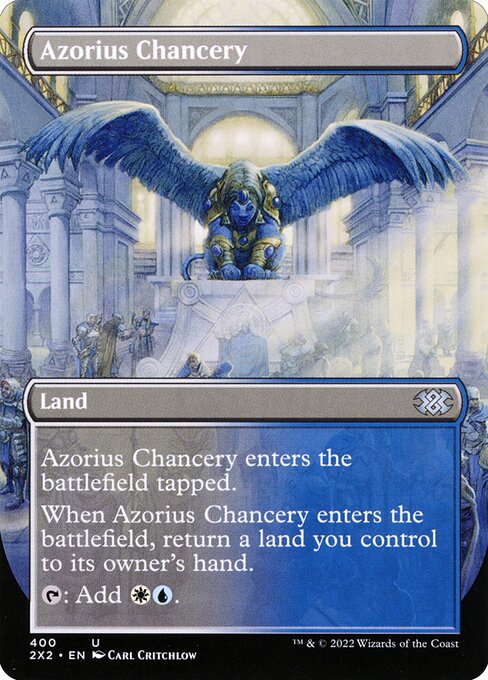 Azorius Chancery (400) - BORDERLESS - FULL ART - Double Masters 2022 - Game On