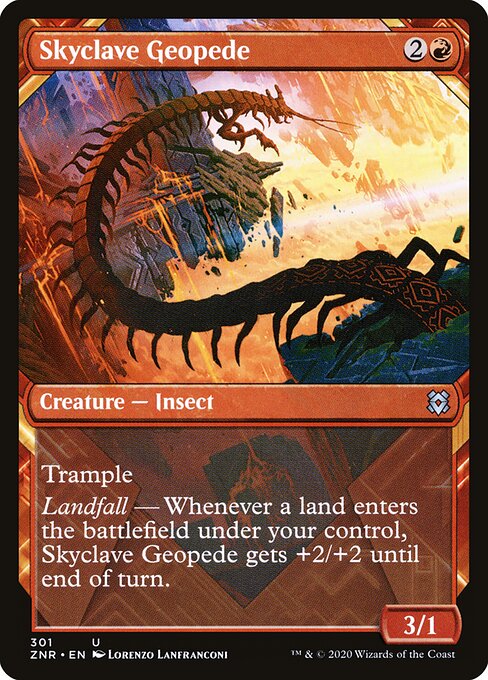 Skyclave Geopede (301) - SHOWCASE (Foil) - Zendikar Rising - Game On