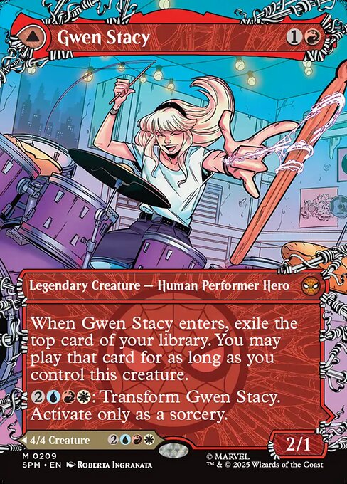 Gwen Stacy // Ghost-Spider (209) - BORDERLESS - FULL ART - Marvel's Spider-Man - Game On