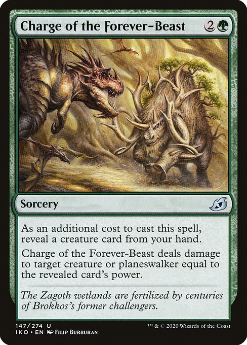 Charge of the Forever-Beast (147) (Foil) - Ikoria: Lair of Behemoths - Game On