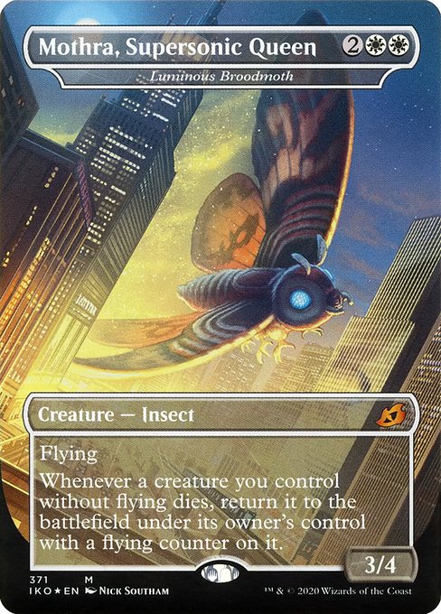 Luminous Broodmoth (371) - BORDERLESS - FULL ART (Foil) - Ikoria: Lair of Behemoths - Game On