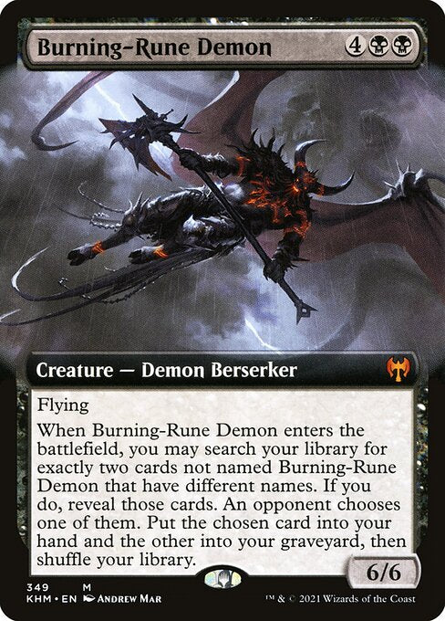 Burning-Rune Demon (349) - EXTENDED ART - Kaldheim - Game On