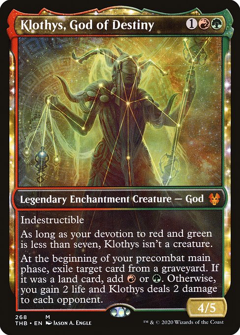 Klothys, God of Destiny (268) - SHOWCASE - FULL ART - Theros Beyond Death - Game On