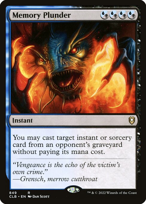 Memory Plunder (849) - Commander Legends: Battle for Baldur's Gate - Game On