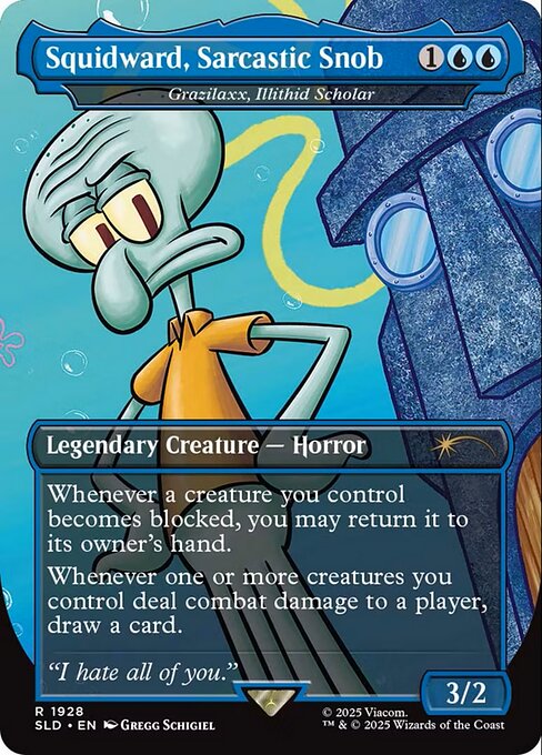 Grazilaxx, Illithid Scholar (1928) - BORDERLESS - FULL ART - Secret Lair Drop - Game On
