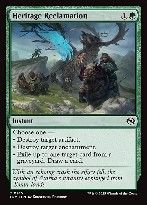Heritage Reclamation (145) - Tarkir: Dragonstorm Game On Heritage Reclamation (145) - Tarkir: Dragonstorm Game On