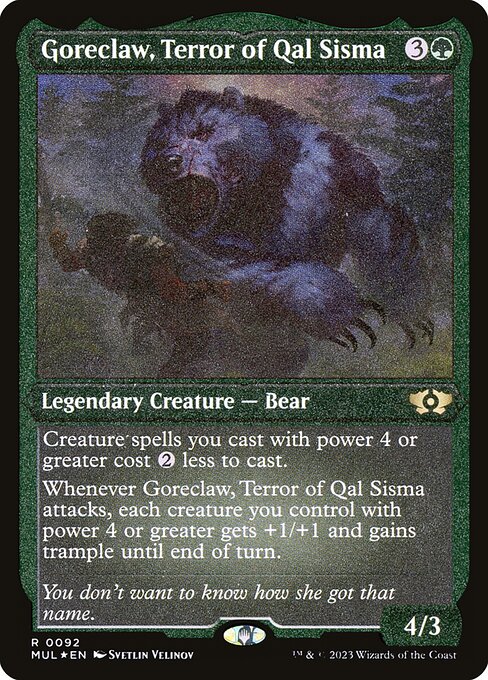 Goreclaw, Terror of Qal Sisma (92) (Etched) - Multiverse Legends - Game On