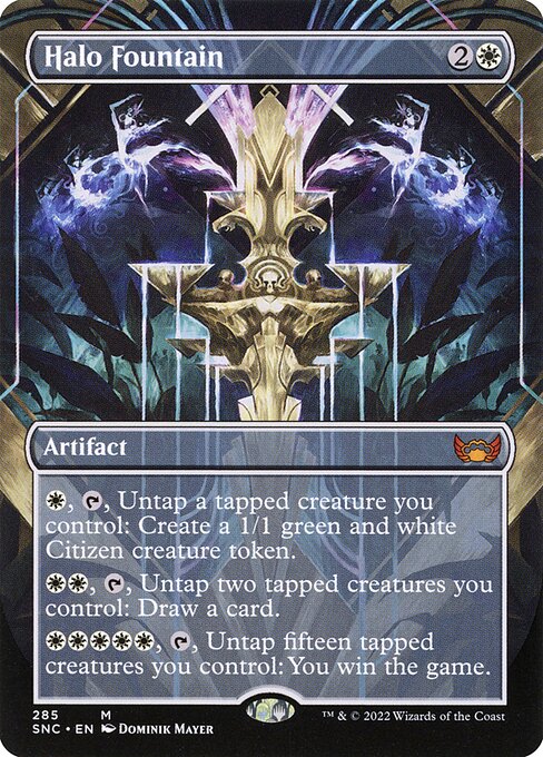 Halo Fountain (285) - BORDERLESS - FULL ART (Foil) - Streets of New Capenna - Game On