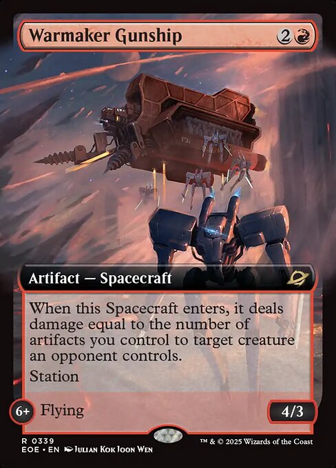 Warmaker Gunship (339) - EXTENDED ART - FULL ART - Edge of Eternities - Game On