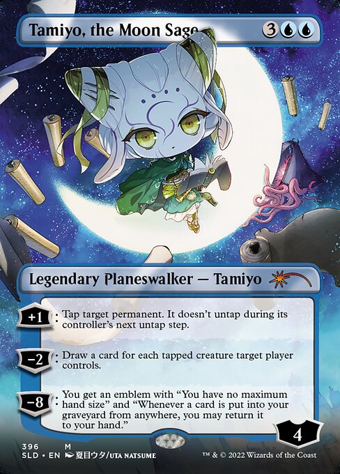 Tamiyo, the Moon Sage (396) - BORDERLESS - FULL ART (Foil) - Secret Lair Drop - Game On