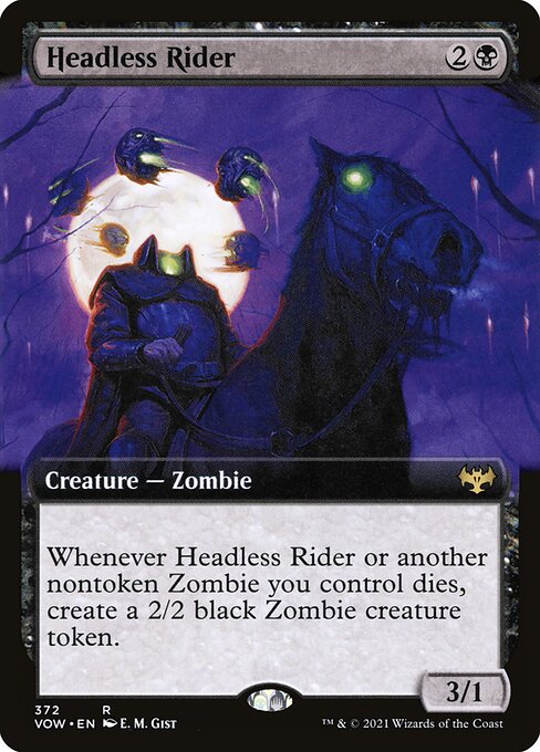 Headless Rider (372) - EXTENDED ART (Foil) - Innistrad: Crimson Vow - Game On