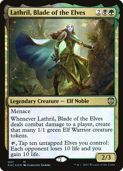 Lathril, Blade of the Elves (1) (Foil) - Kaldheim Commander - Game On