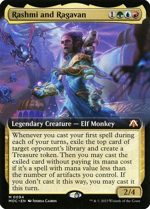 Rashmi and Ragavan (94) - EXTENDED ART (Foil) - March of the Machine Commander - Game On