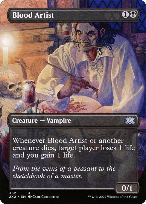 Blood Artist (352) - BORDERLESS - FULL ART (Foil) - Double Masters 2022 - Game On
