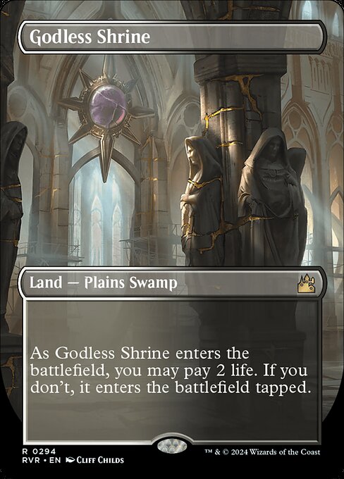 Godless Shrine (294) - BORDERLESS - FULL ART - Ravnica Remastered - Game On