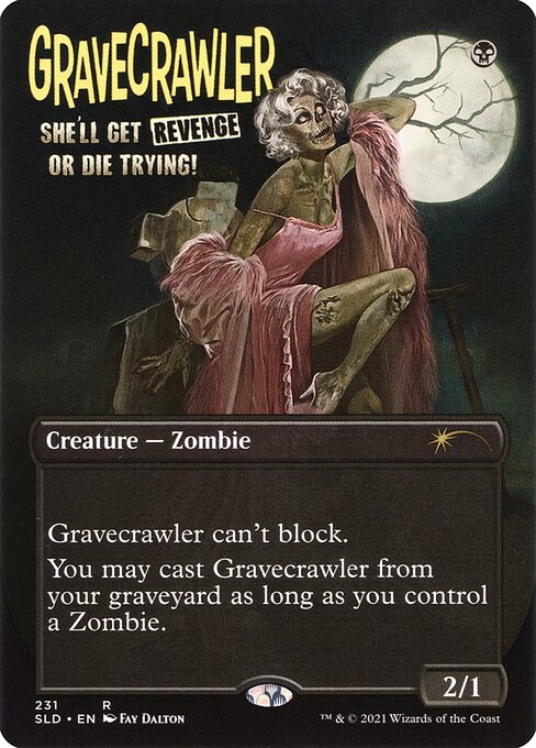Gravecrawler (231) - BORDERLESS - FULL ART (Foil) - Secret Lair Drop - Game On