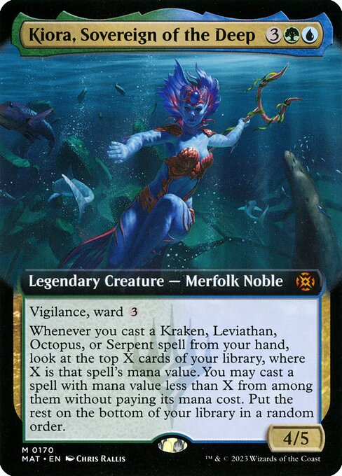 Kiora, Sovereign of the Deep (170) - EXTENDED ART (Foil) - March of the Machine: The Aftermath - Game On