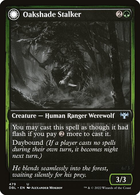 Oakshade Stalker // Moonlit Ambusher (479) - Innistrad: Double Feature - Game On