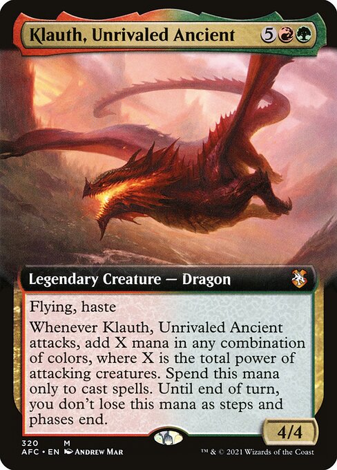Klauth, Unrivaled Ancient (320) - EXTENDED ART - Forgotten Realms Commander - Game On