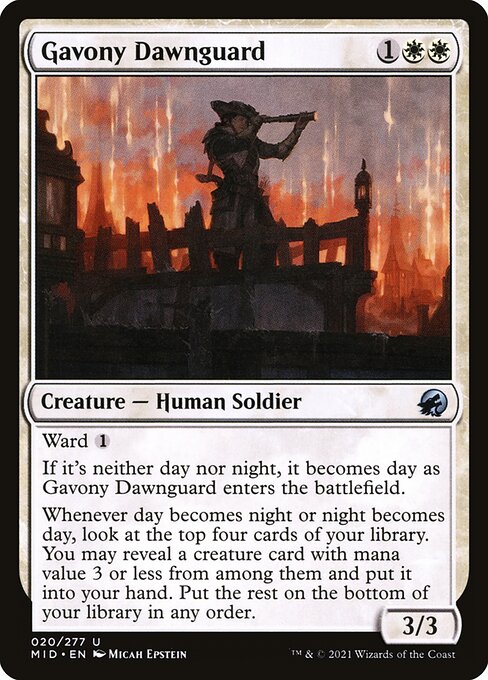 Gavony Dawnguard (20) (Foil) - Innistrad: Midnight Hunt - Game On