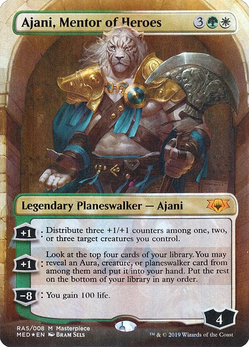 Ajani, Mentor of Heroes (RA5) - BORDERLESS - FULL ART (Foil) - Mythic Edition - Game On