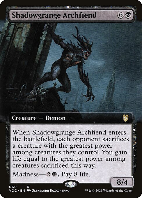 Shadowgrange Archfiend (60) - EXTENDED ART - Crimson Vow Commander - Game On