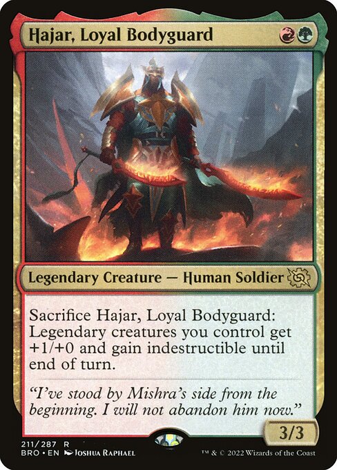 Hajar, Loyal Bodyguard (211) (Foil) - The Brothers' War - Game On