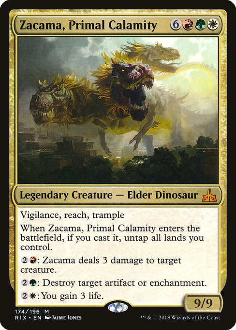 Zacama, Primal Calamity (174) (Foil) - Rivals of Ixalan - Game On