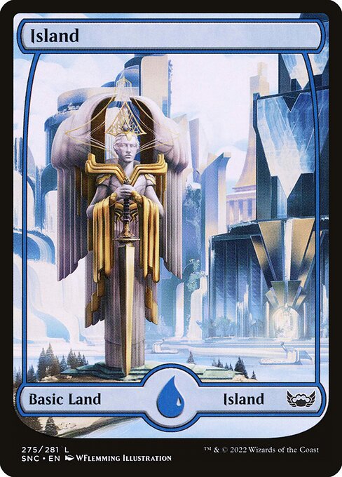 Island (275) - FULL ART (Foil) - Streets of New Capenna - Game On