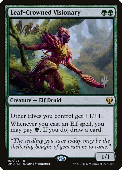 Leaf-Crowned Visionary (167p) - Dominaria United Promos - Game On