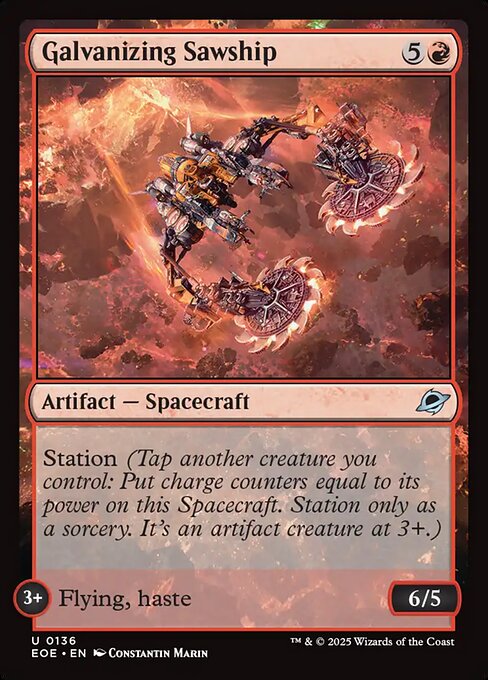 Galvanizing Sawship (136) (Foil) - Edge of Eternities - Game On